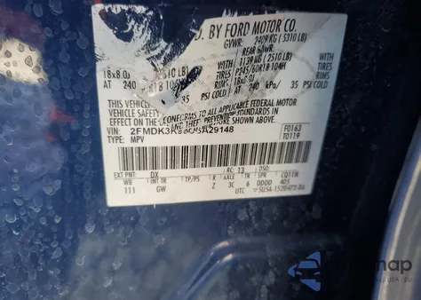 2012 Ford Edge Limited from USA, damaged, VIN 2FMDK3K90CBA29148